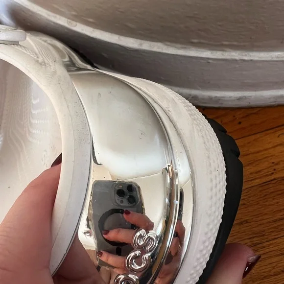 MCM White and Silver Sandals with Star Accents - Picture 7 of 10